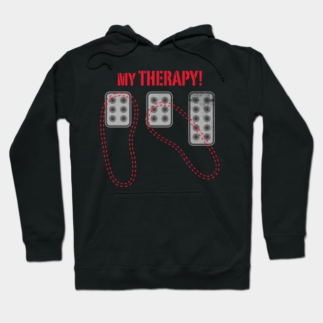 Racing is My Theraphy Hoodie by cowyark rubbark